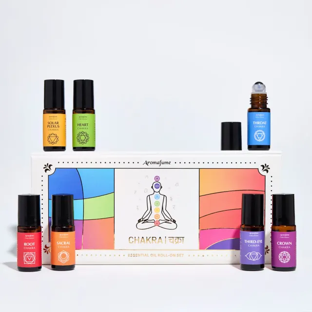 Aromafume 7 Chakra oli essenziali roll-on 6 ml set regalo